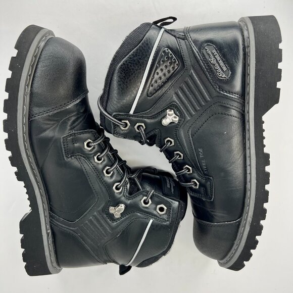 Eddie Bauer Mens Bellingham Black Steel Toe Lace Up Ankle Size 9.5 M Work Boots - Picture 7 of 11